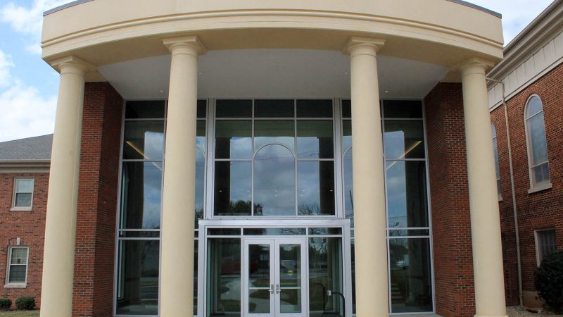 First Pres Church Atrium Entrance in Anderson SC