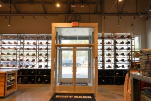 Boot Barn interior glass security doors