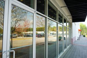Boot Barn glass doors and storefront windows
