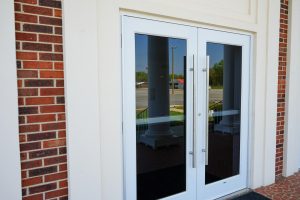 Mount Moriah Baptist Church glass doors