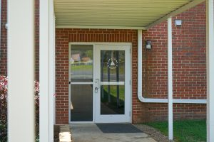 Capstone Church glass door