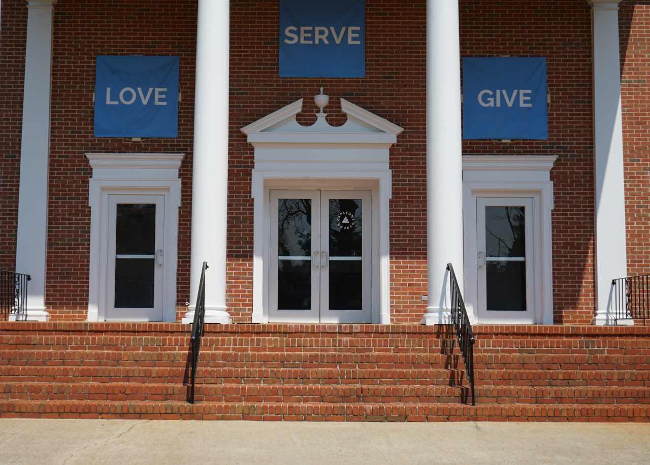 Capstone Church glass front doors