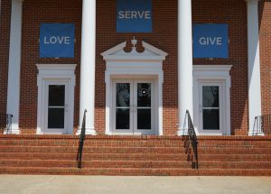 Capstone Church glass front doors