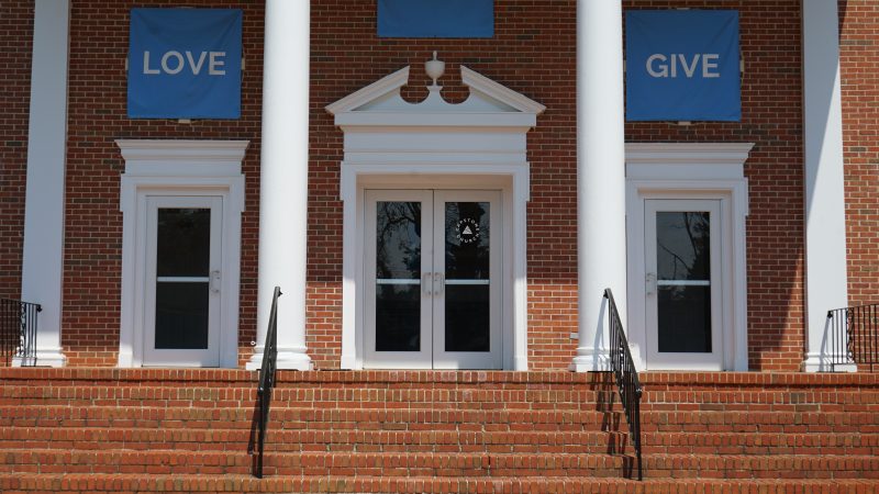 Capstone Church glass front doors